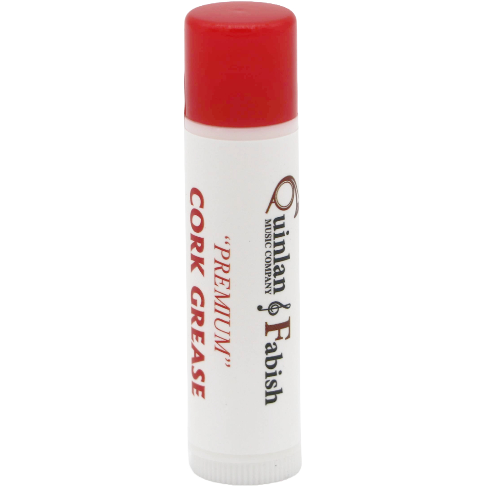 White stick of Q and F Cork Grease with a red cap